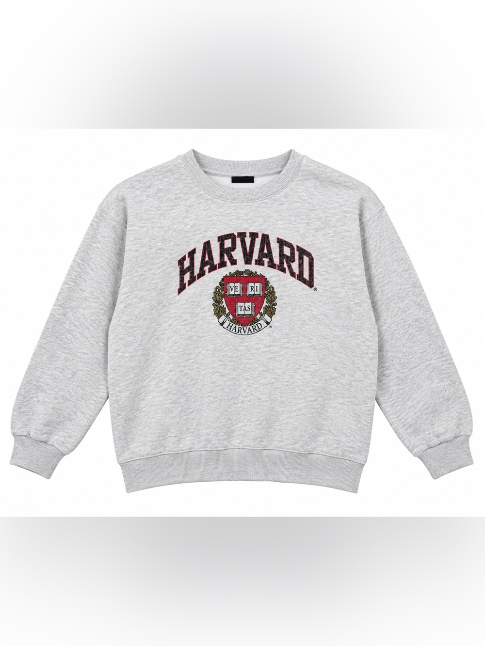 Cotton On Harvard University Crewneck Sweatshirt Heather Gray Burgundy Medium
